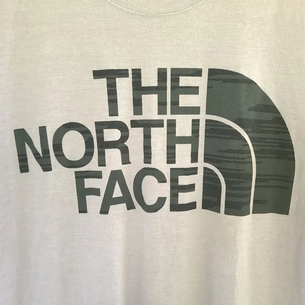 The North Face Men Gray Half Dome Crew Neck Short Sleeve Pullover T Shirt Sz Med